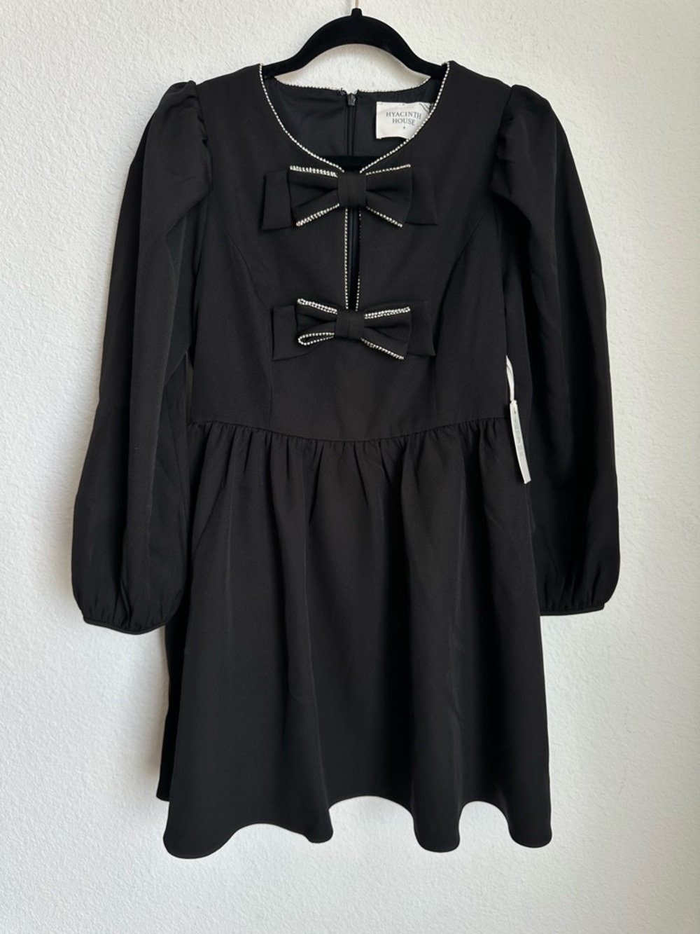 Tuckernuck Hyacinth House Embellished Bow Blair Mini‎ Dress SMALL NWT cocktail - Picture 5 of 16